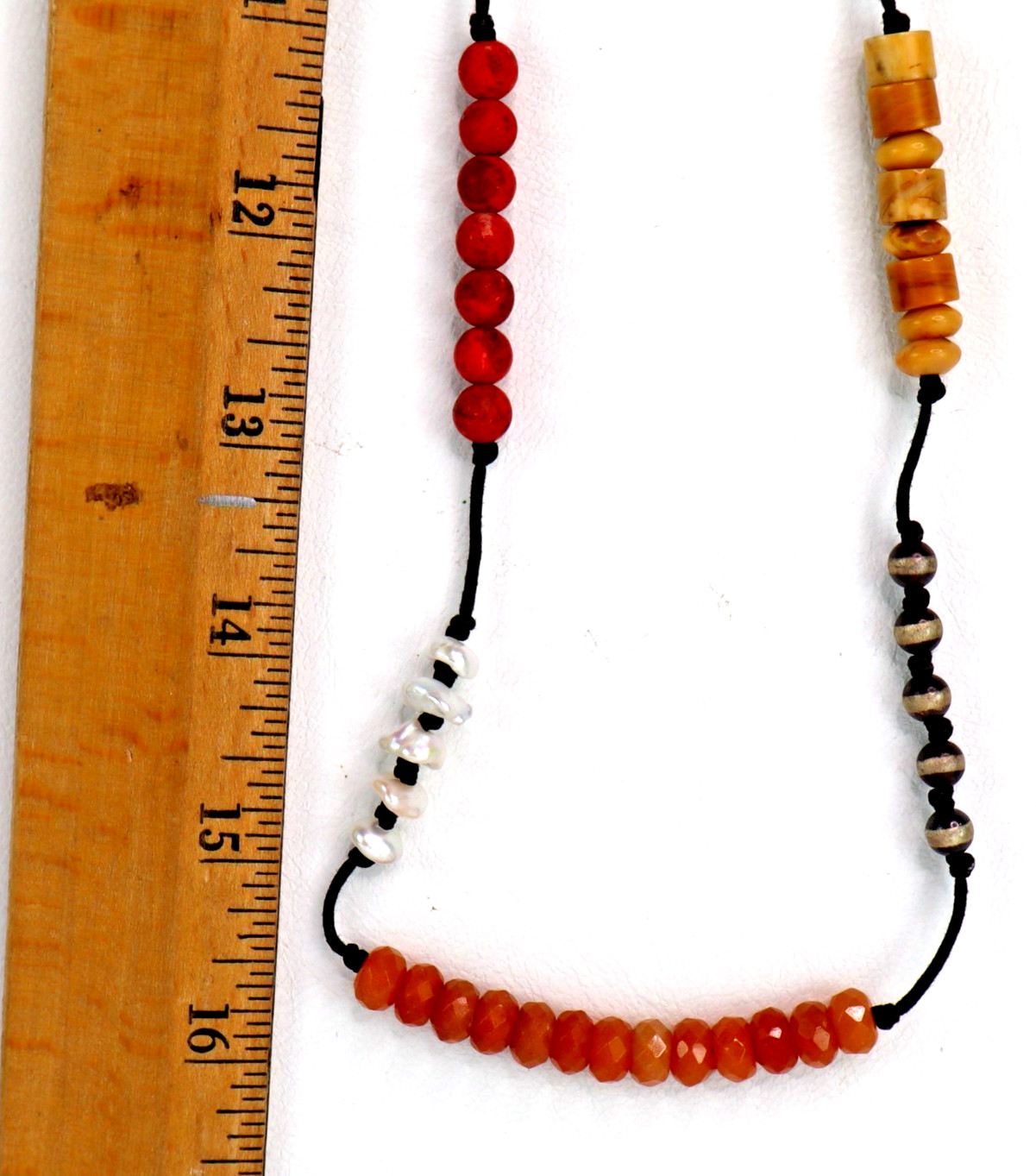 SILPADA Lot 4 necklaces 925 silver wood pearl coral Boho Surfer layer 18 to 35″