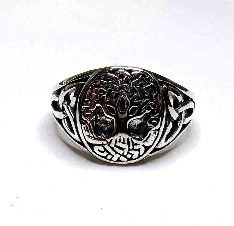 Celtic Tree Of Life Sterling Silver Band Ring Size 5 to 10 NEW