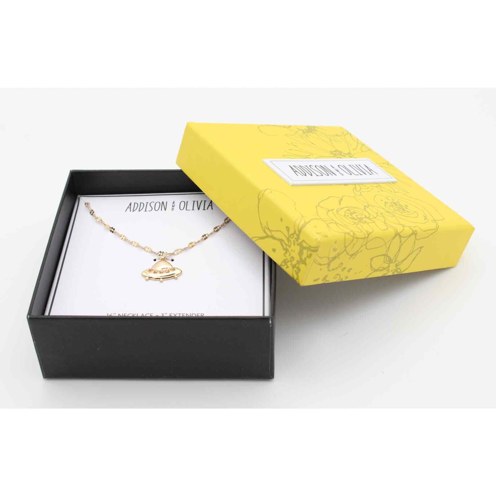 Gold Over Fine Silver Plate UFO Necklace #BX004