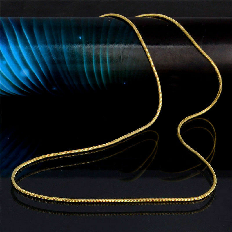 Wholesale 10pcs/20pcs Gold Plated 1mm Snake Chain Necklace 16-30″