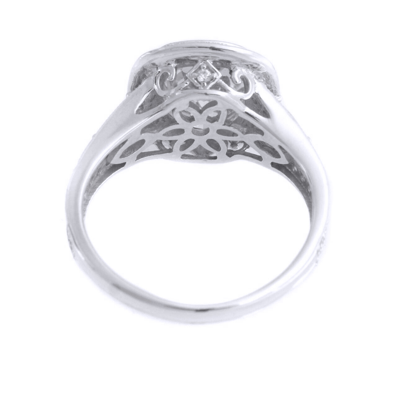 5.26 Ct Cushion Simulated Diamond Antique Designer Halo Ring Solid 925 Silver