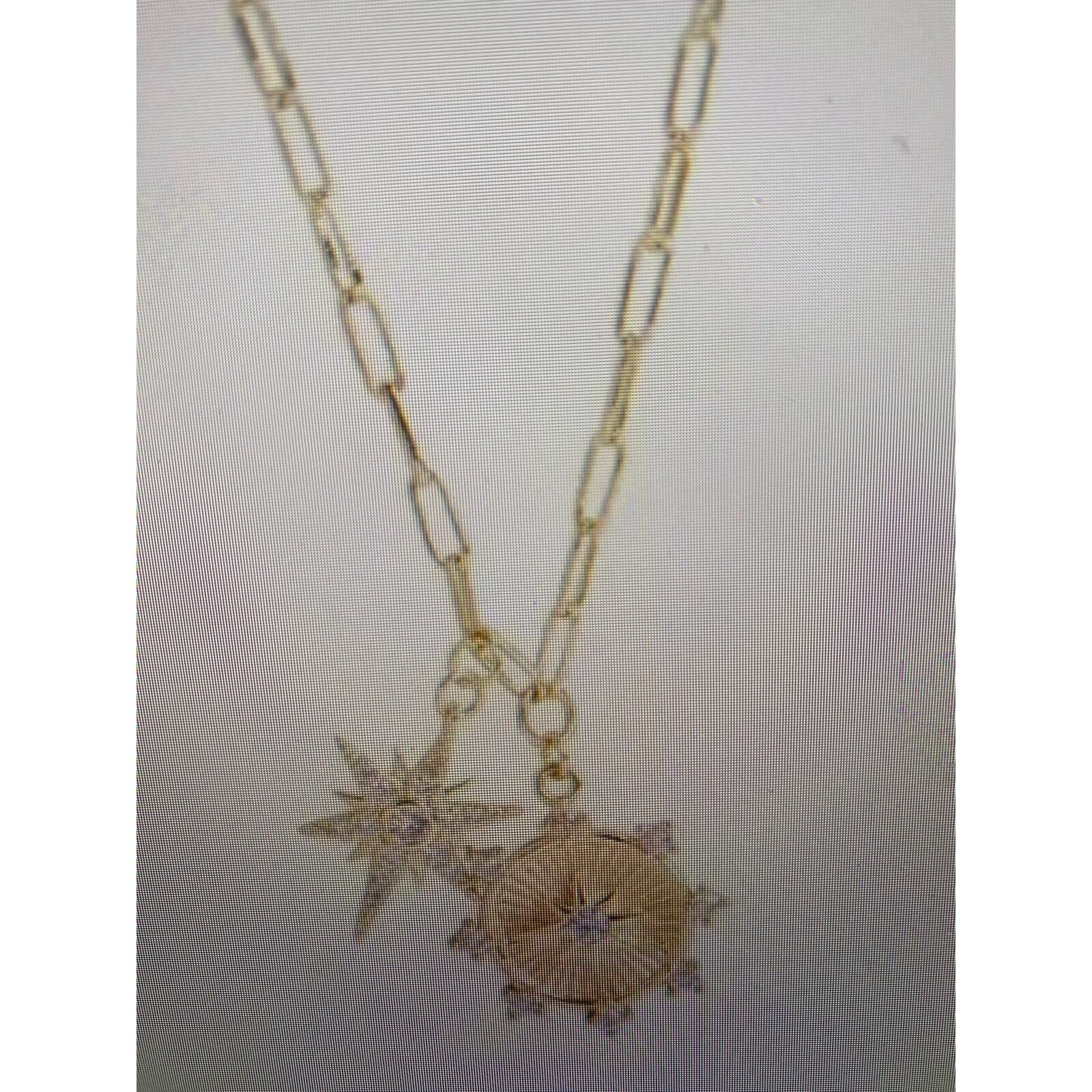 NEW Jennifer Miller Starburst charm necklace 14K gold plated paper clip chain
