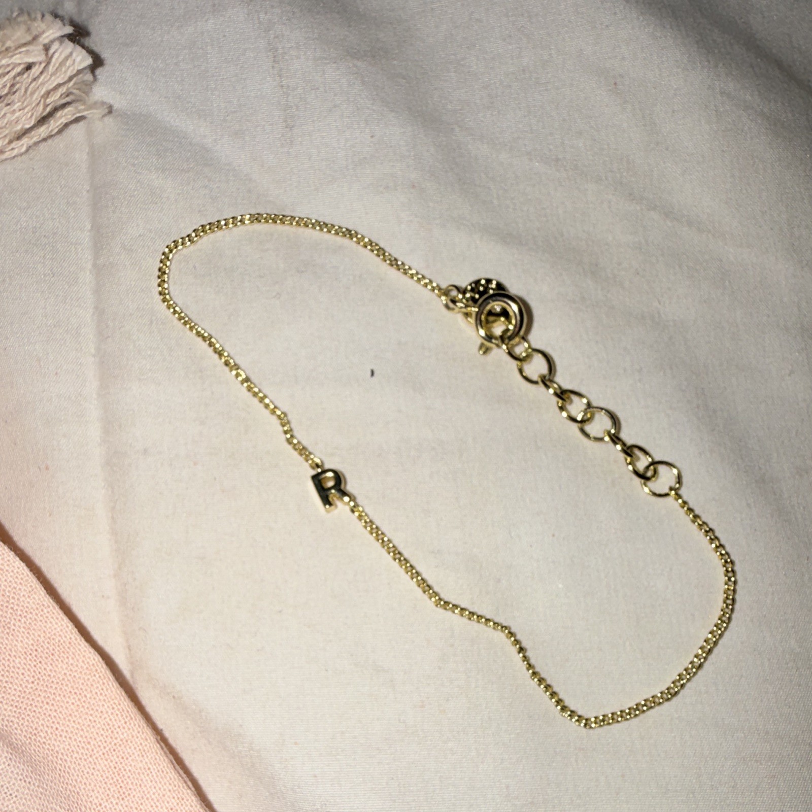 Gorjana Gold Tone Adjustable Box Chain Bracelet, Lobster Clasp Closure