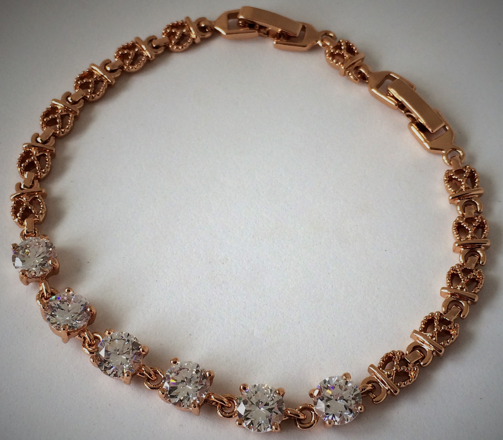 Gorgeous 18k Rose Gold layered Sapphire Bracelet GRP0000
