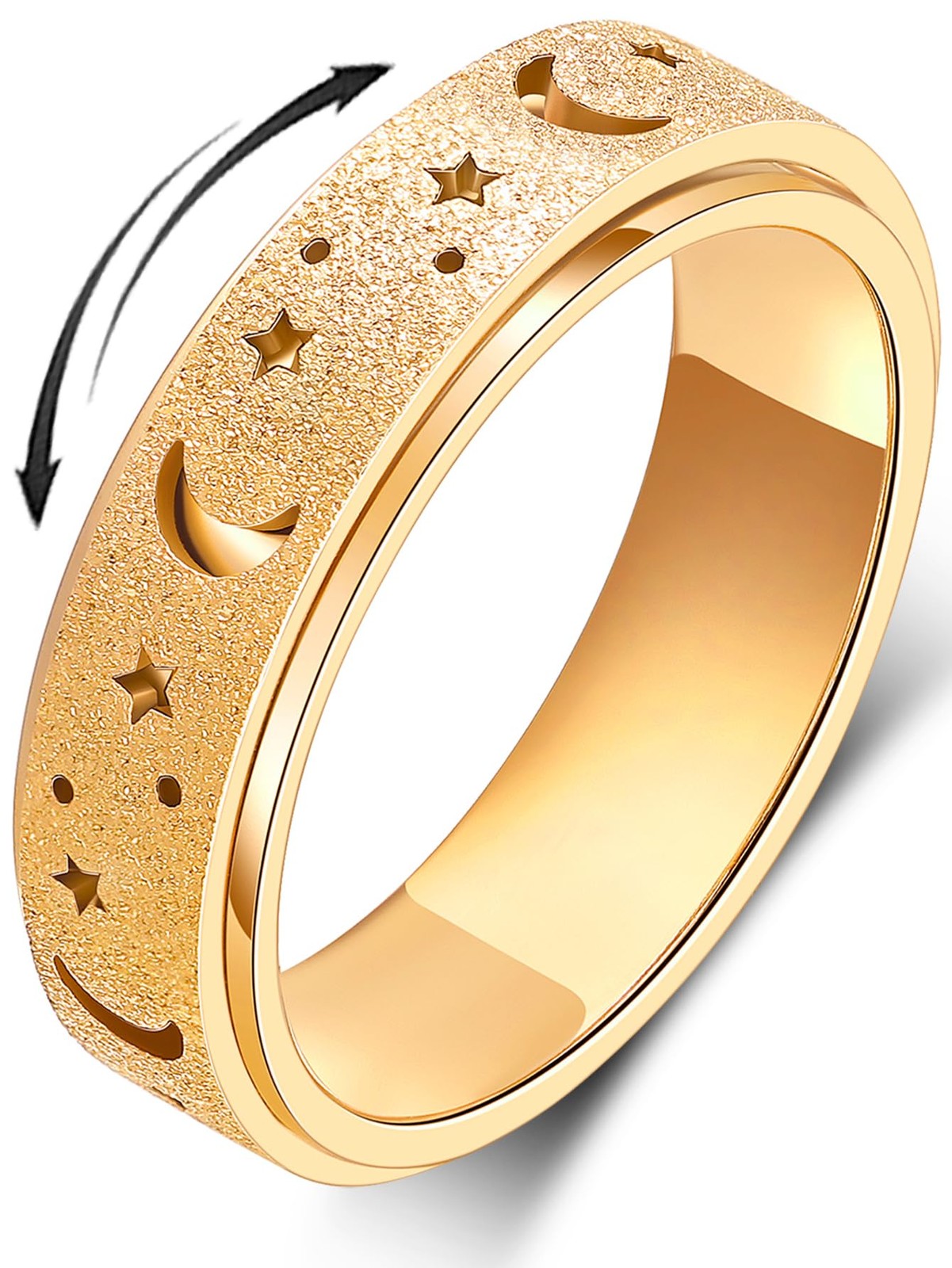 Anxiety Ring for Women Fidget Ring Stainless Steel Spinner Rings Fidget Toys …