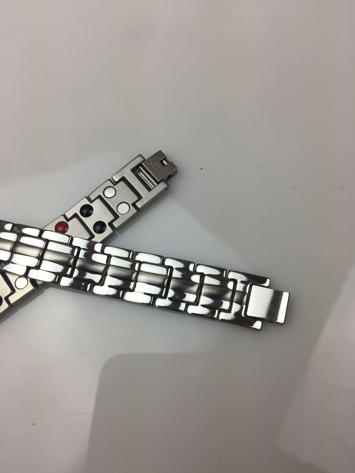 Silver Magnetic Bracelet Therapy Arthritis Pain Relief 4 Element Energy Stress