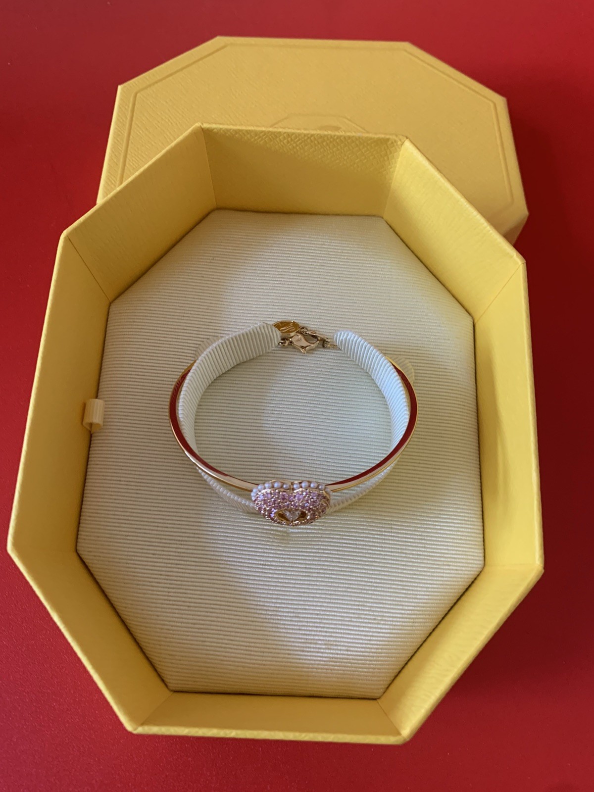 SWAROVSKI Idyllia bangle pink Heart Gold-tone plated, 5687258 RRP £179 + bag💕