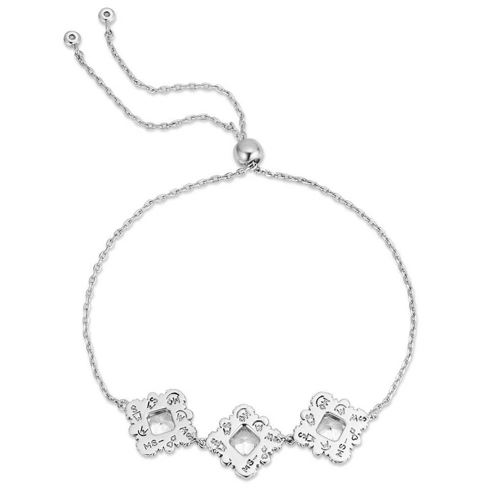 Montana Silversmiths Square Dance Crystal Floral Adjustable Bolo Bracelet