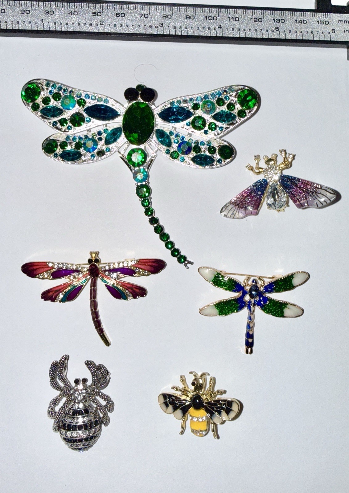 Vintage Insect Brooch Collection Bundle of 6