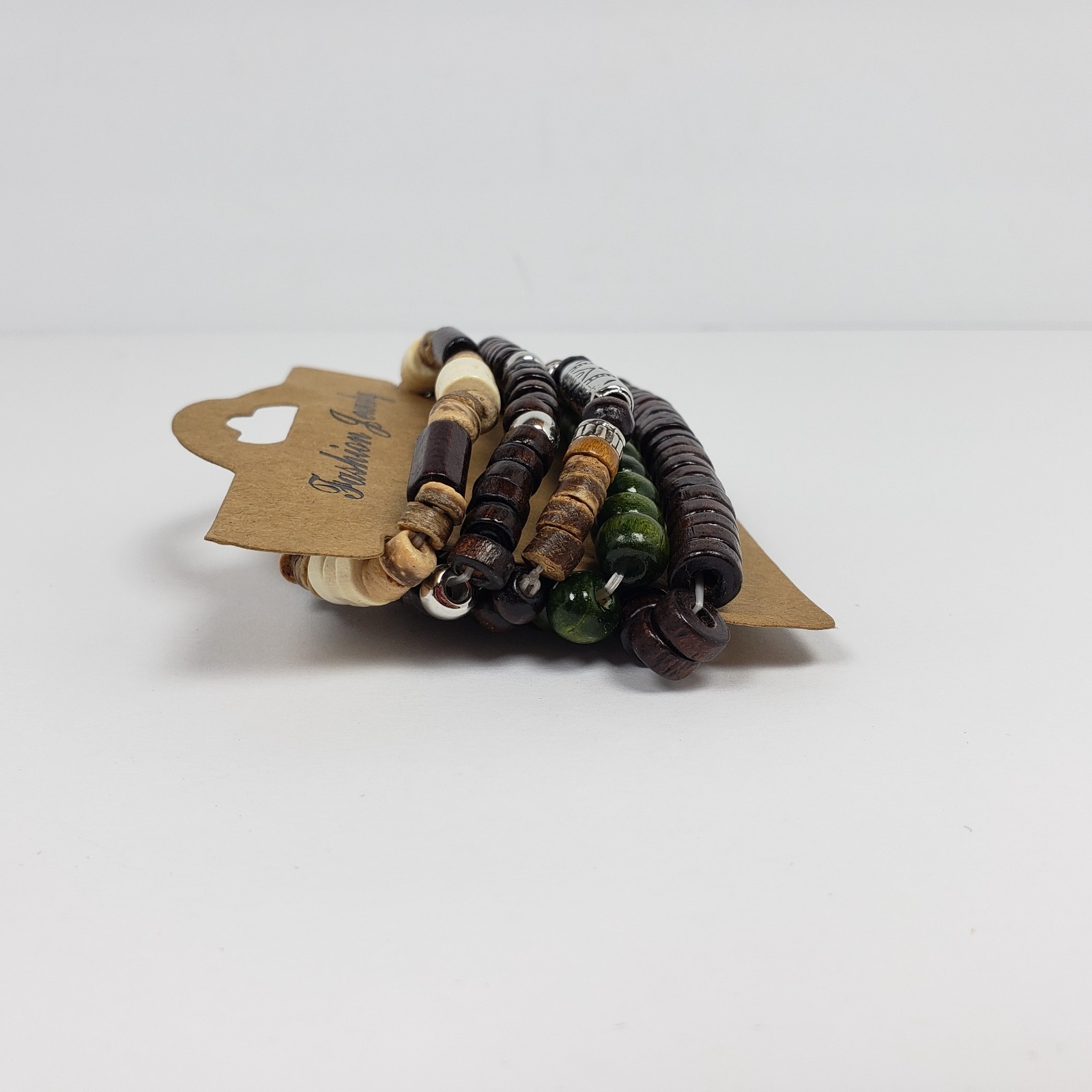Unbranded Fashion Jewelry Adult Unisex Brown Layer Trendy Beaded Bracelet 5 Pk