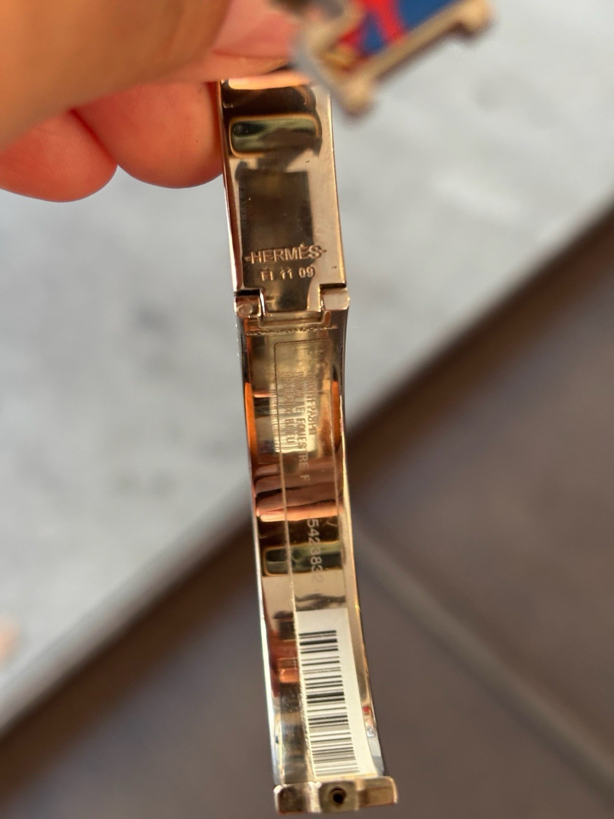 HERMÈS Clic H Bracelet Blue