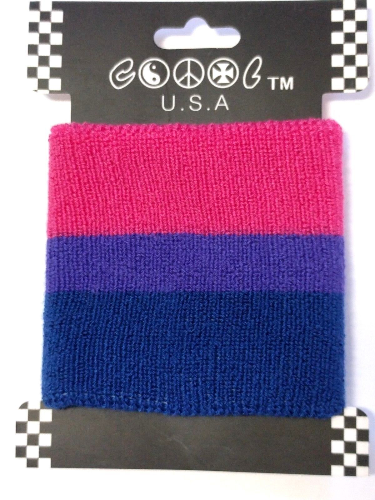 New Bisexual LGBT Gay Bi Pride Wrist Headband Band Sweat Loop Terry Wristband