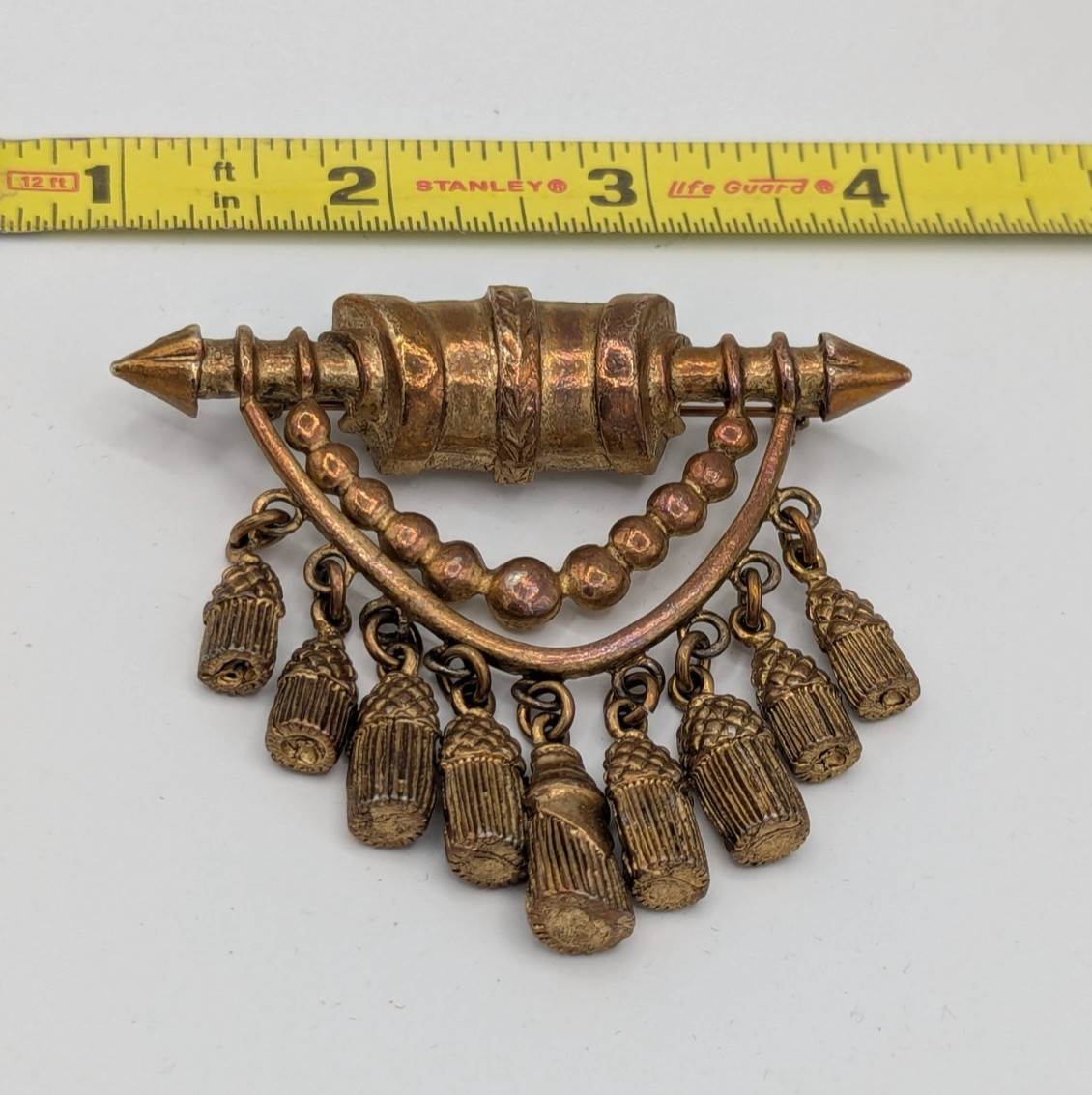 1990s French Gold Tassels Brooch From the French Opera House in Paris