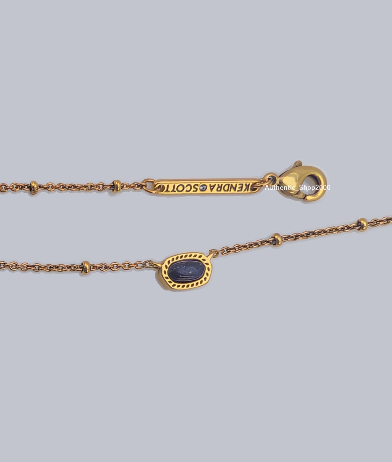 New 100% KENDRA SCOTT 499 Vintage Gold Blue Lapis Mini Elisa Pendant Necklace