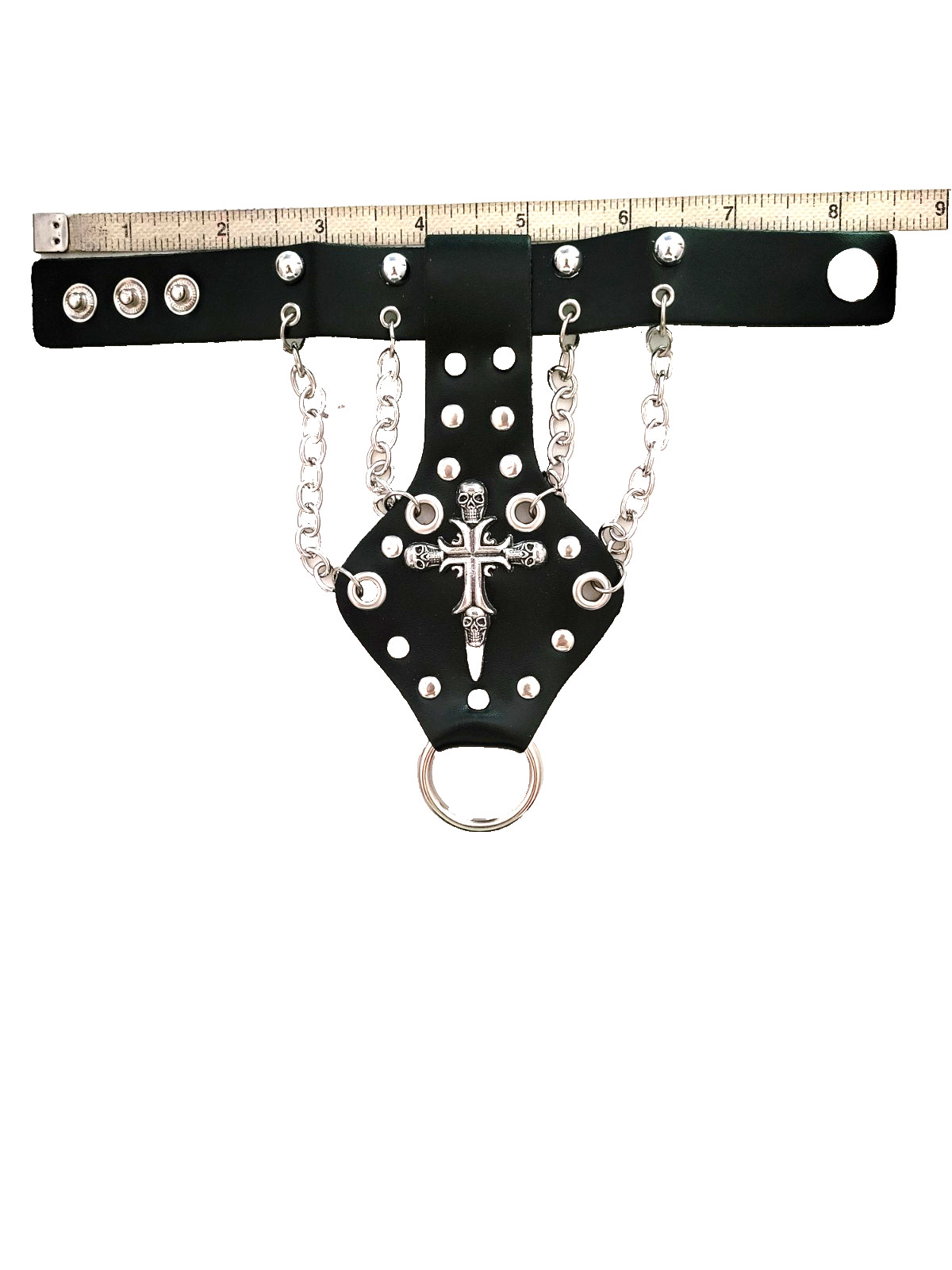 Gothic Punk style Hand Wrap Wristband Scull cross Bracelet