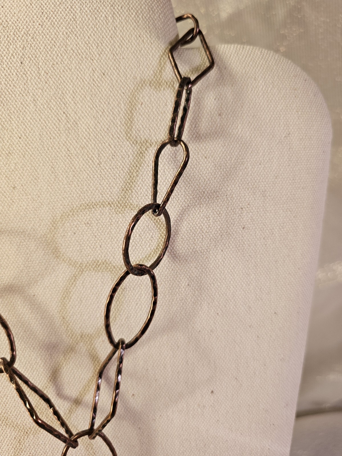 Bohemian Style Mixed Link Necklace Wired Wrapped Natural Stone Statement Jewelry