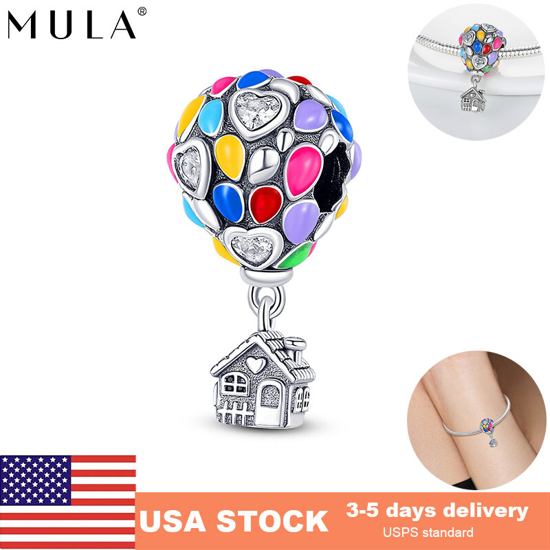 MULA European Colorful Balloon DIY Charm For Women Bracelet 925 Sterling Silver