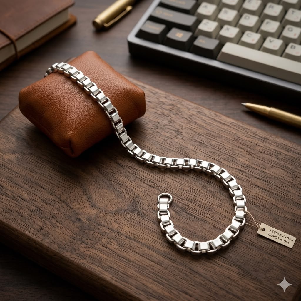 Stainless Steel Curb Cuban Link Chain Bracelet Silver Tone Classic Jewelry , Men