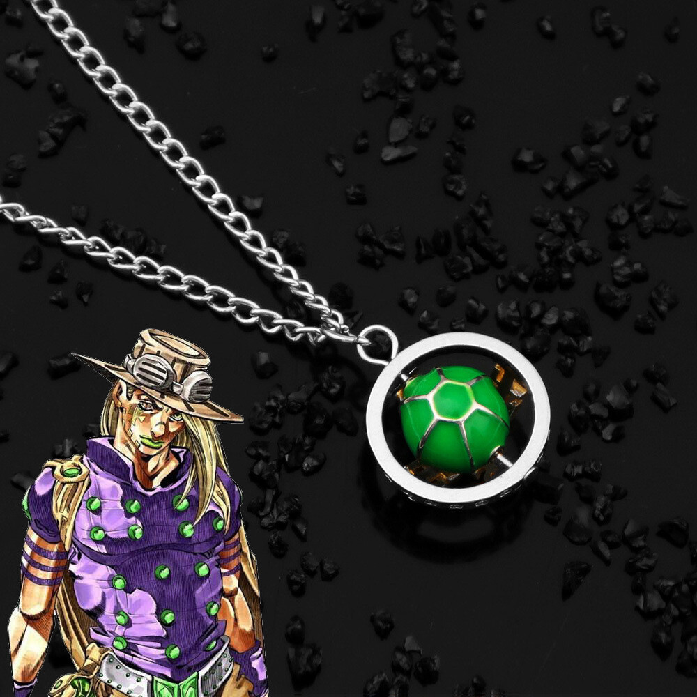JOJO STEEL BALL RUN Pendant Necklace Fans Jewellery Gift +chain