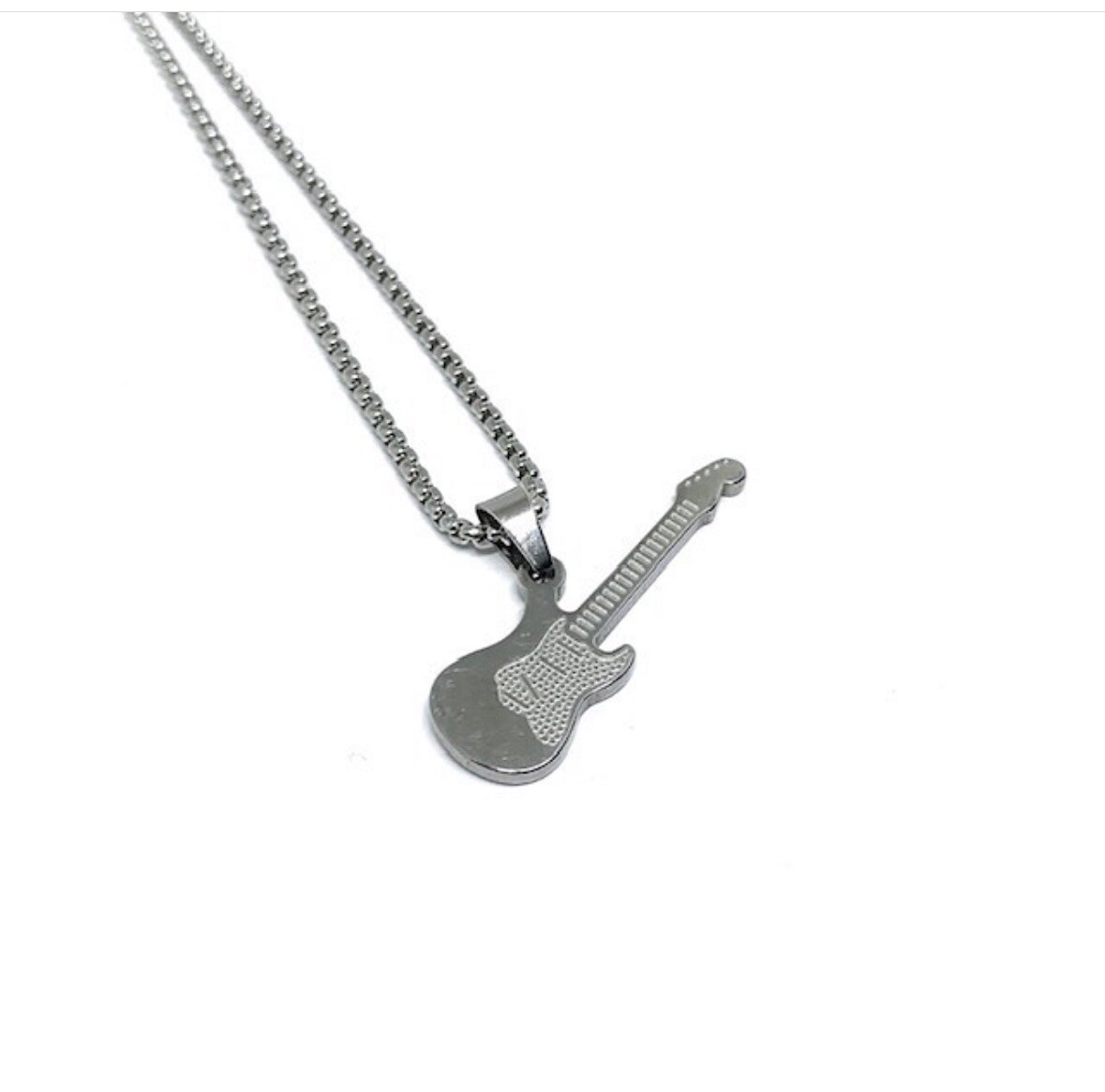 Steel Chain and Pendant Model Guitar Stylish male and female single piece