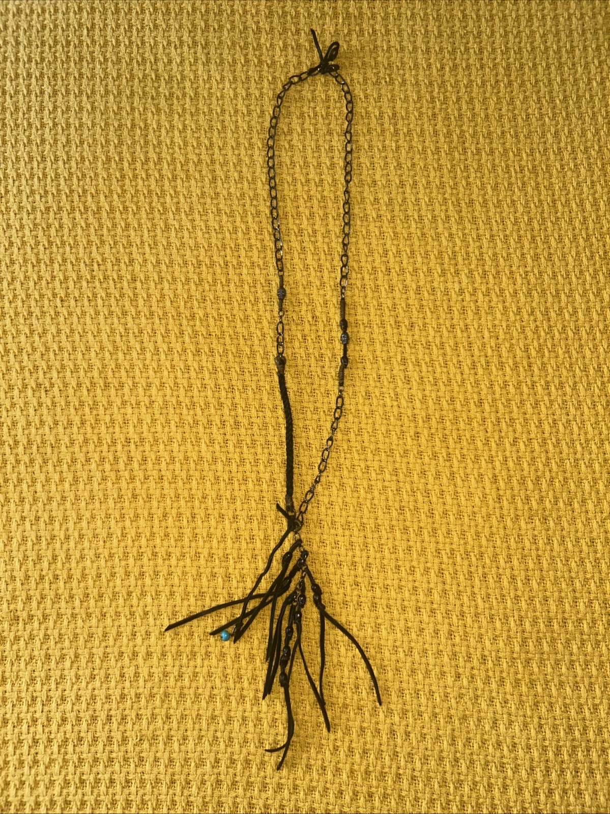 Johnny Was Suede Gothic necklace