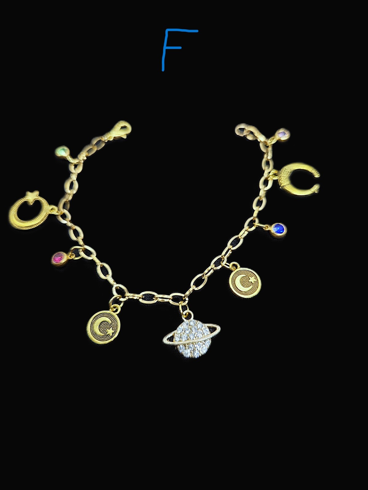 Artisan Made Assorted Gold Tone Celestial Charm Bracelets $8.00 each, you choose