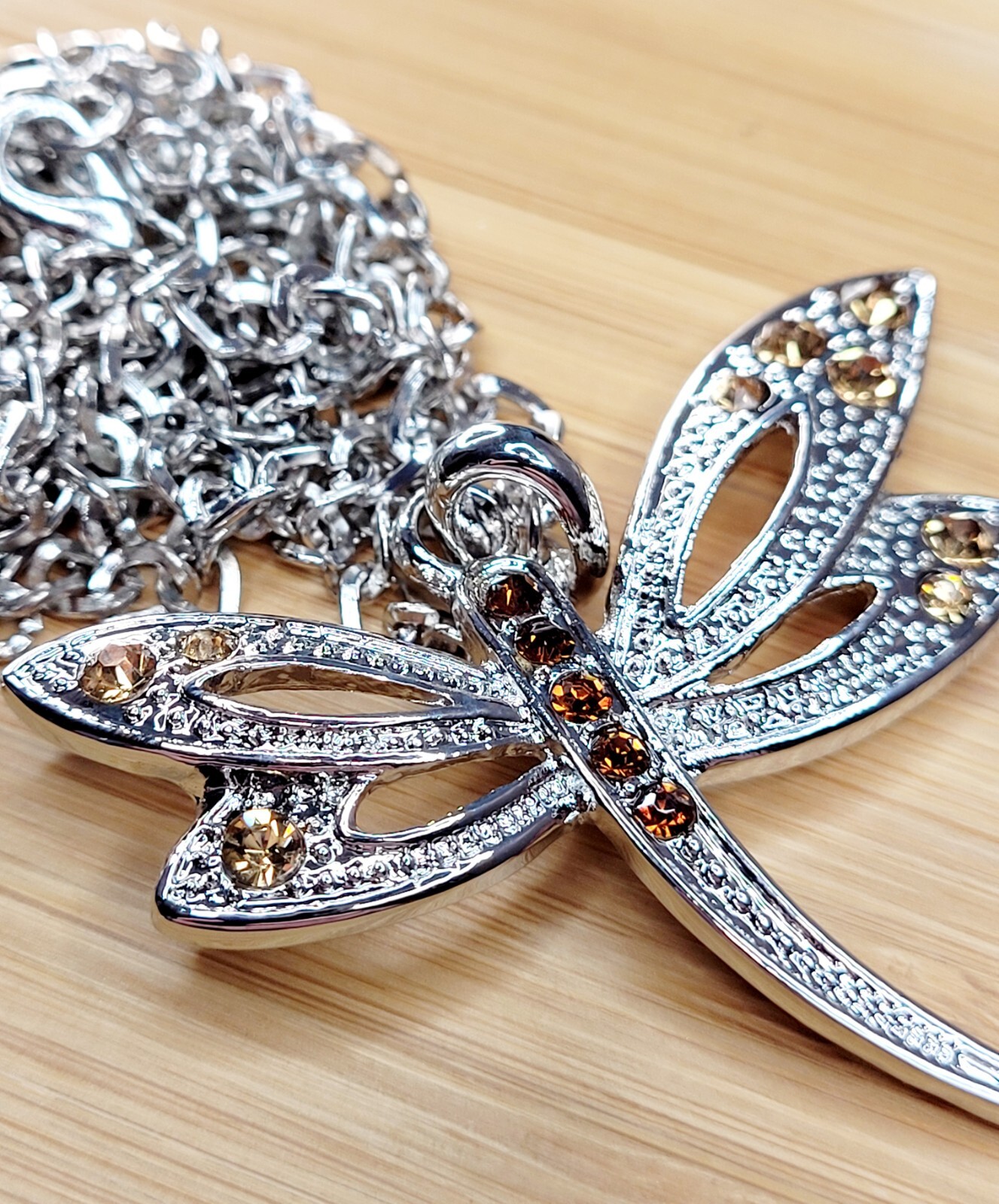 DRAGONFLY Pendant Vintage NECKLACE with Gift Bag, BRAND NEW !