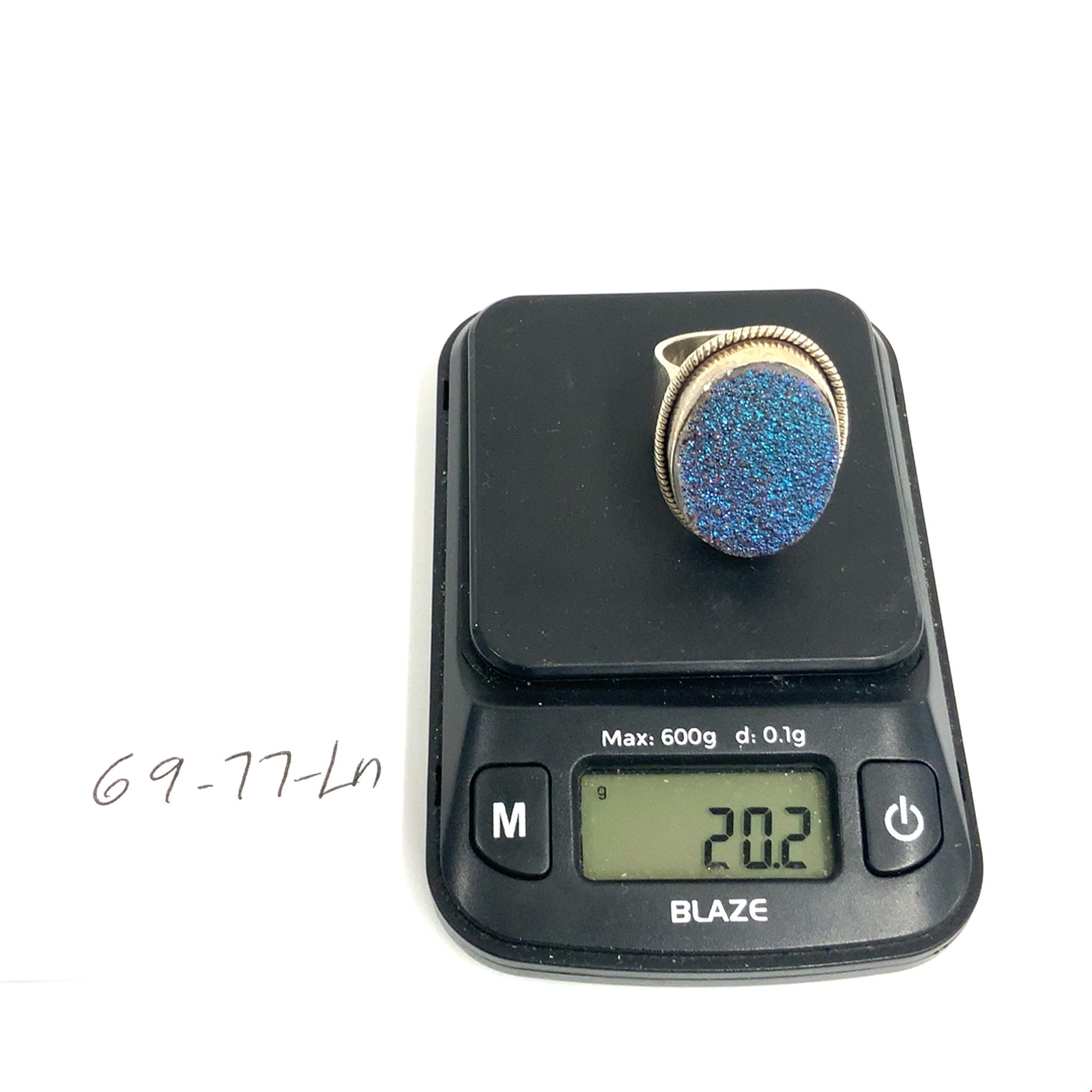 Vintage Sterling Signed 925 NB Nicky Butler India Druzy Quartz Ring Band 6 1/2