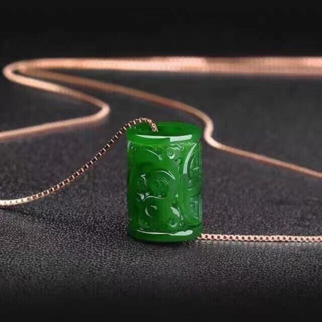 Natural Ice Green Jade Jadeite Bead Lucky Amulet Pendant&necklace Jewelry 转运珠