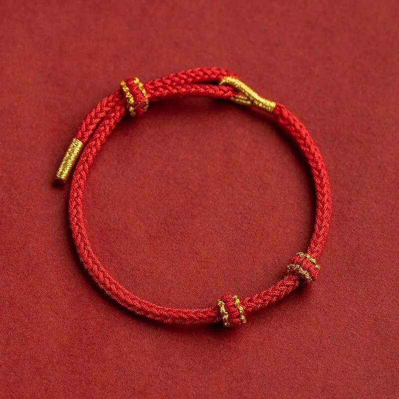 Hand Woven Size Adjust DIY Red String Bracelets Luck Rope Bracelet Gift