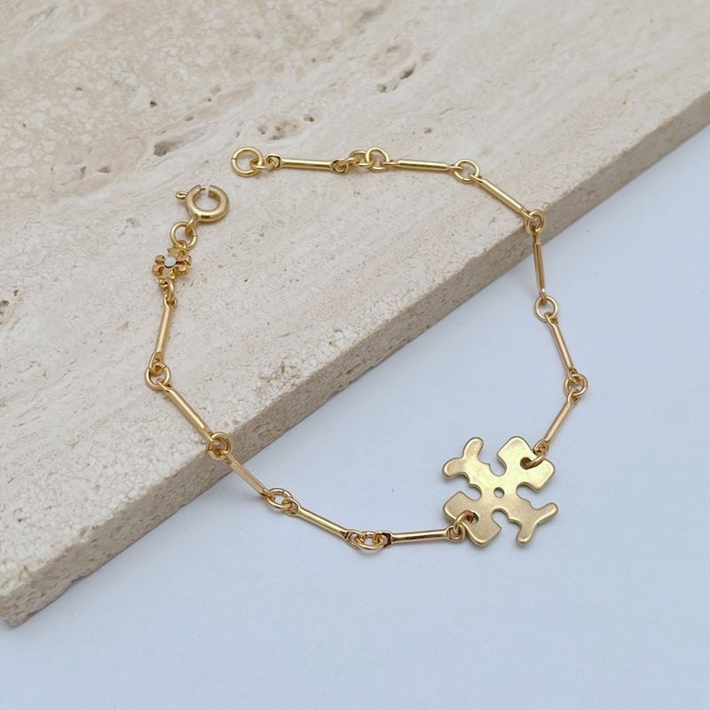 New Tory TB Logo Chain Bracelet In Gold Size: 18 cm