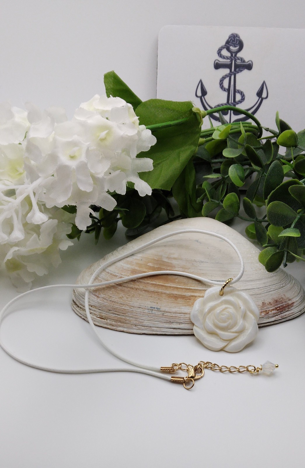 Carved Shell Ocean Necklaces RI Theme Adjustable Sea Pendant 17″ Choose Color US