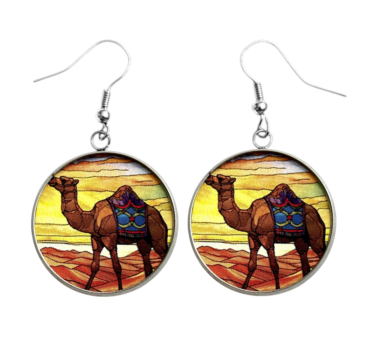 CAMEL Art Print Earrings Lightweight Dangle Earrings /ZG1