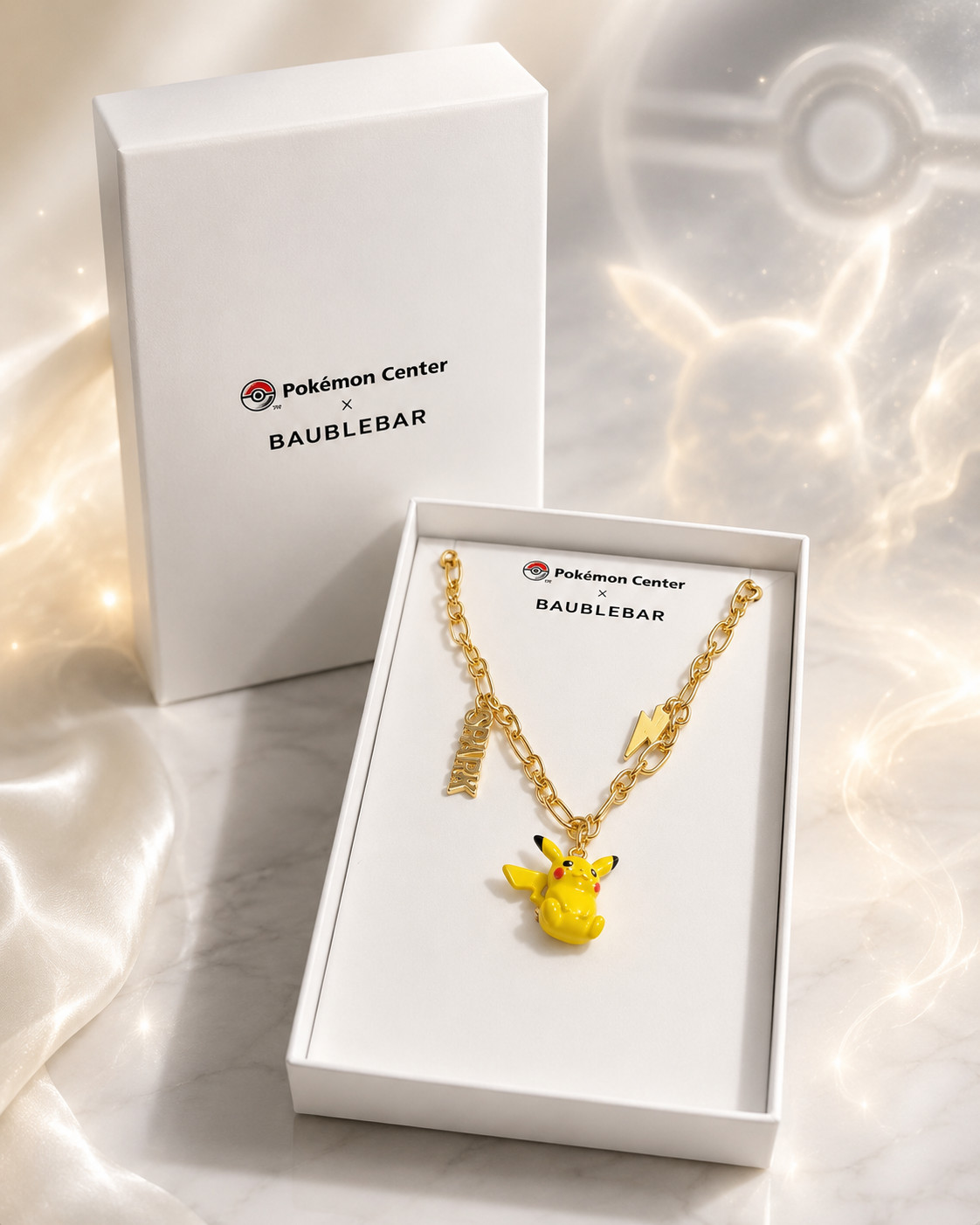Pokémon Center × BaubleBar: Pikachu Charm Necklace – Pokemon EXCLUSIVE Jewelry