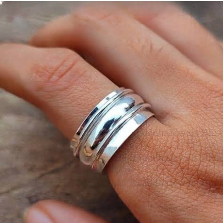 Beautiful 925 Sterling Silver Spinner Ring Handmade Jewelry Gift For her A-177