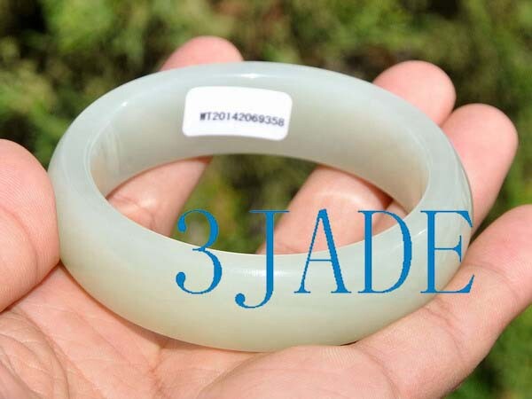 58mm Natural Hetian Nephrite Jade Bangle Bracelet w/ certificate