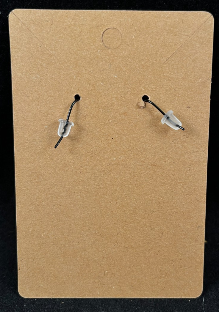 Axe Earrings – Yellowed Mirror Blade – Serial Killer – Halloween – Handmade