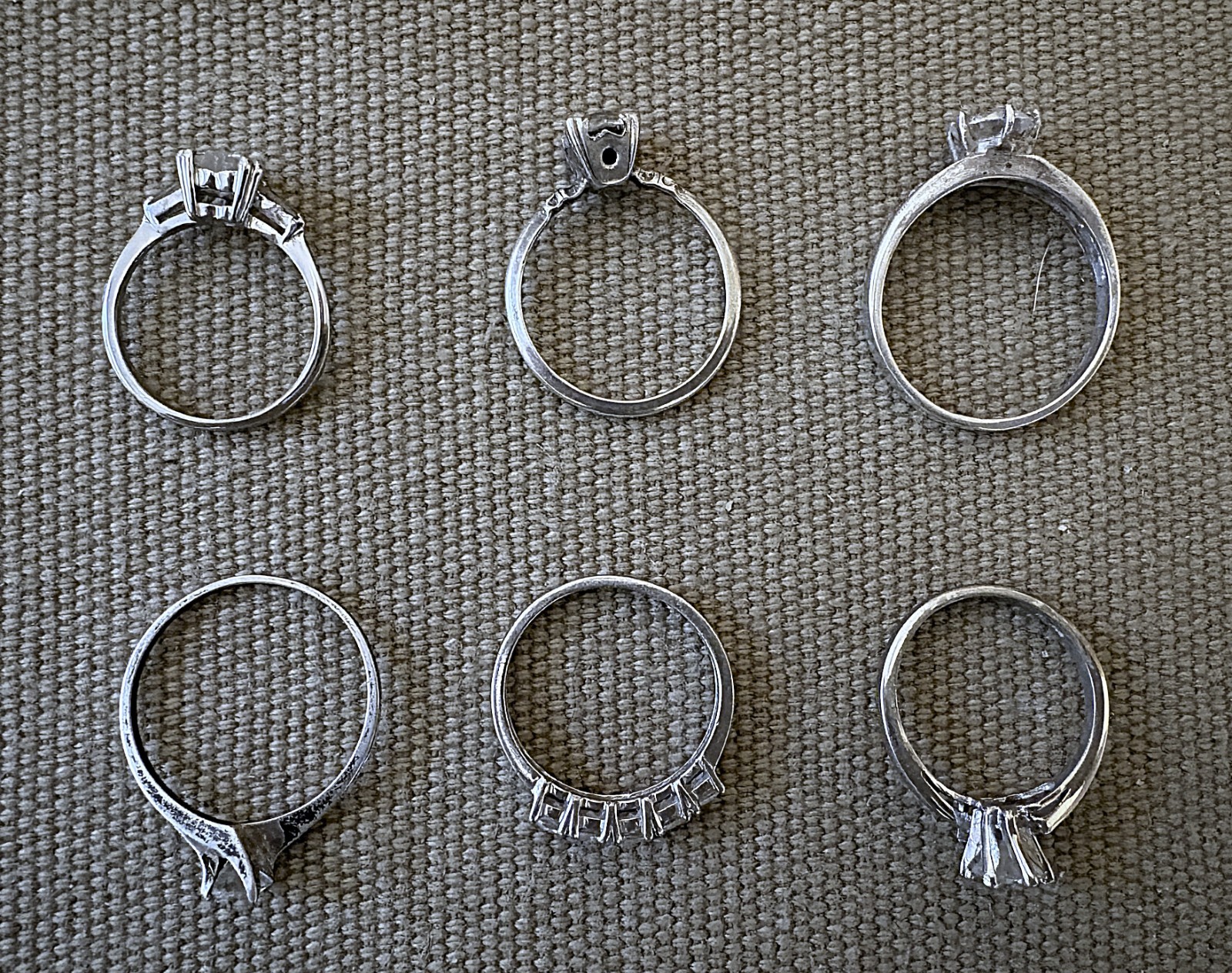 Lot of 6 Fine Jewelry Woman’s Rings Sizes 6-11 Stamped 925 Sterling Silver Rings