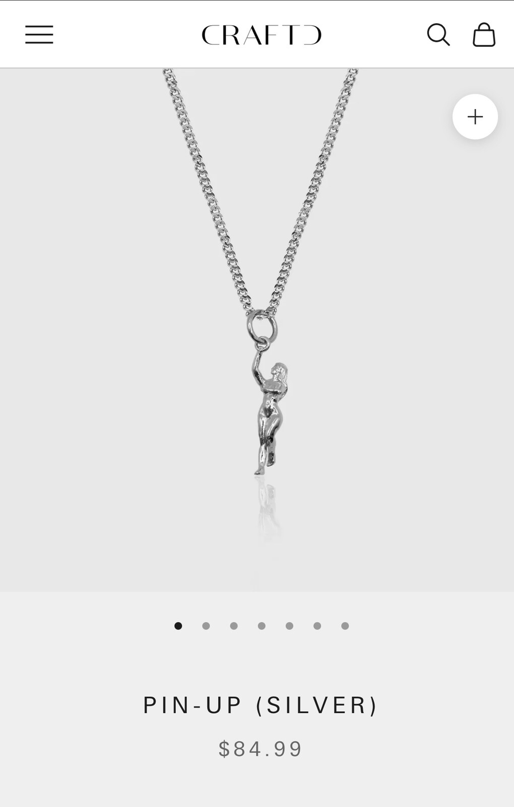 NEW 🌺 Craftd London Pin Up Necklace Silver NEW $84 retail LOT of 3