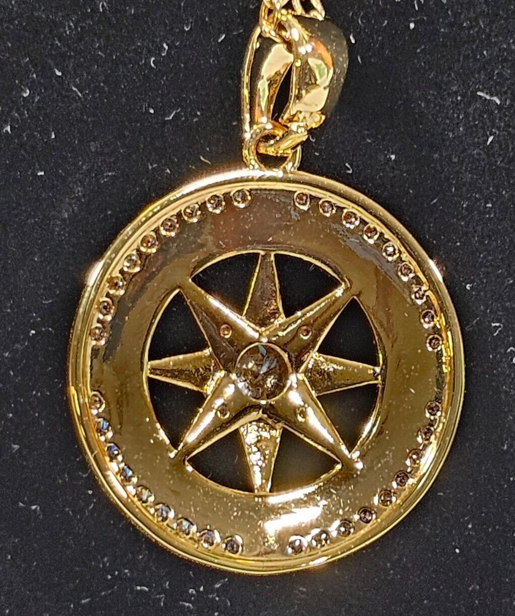 Gold-Plated 925 Sterling Silver Compass 2023 Graduation Necklace 17.7 in + 2