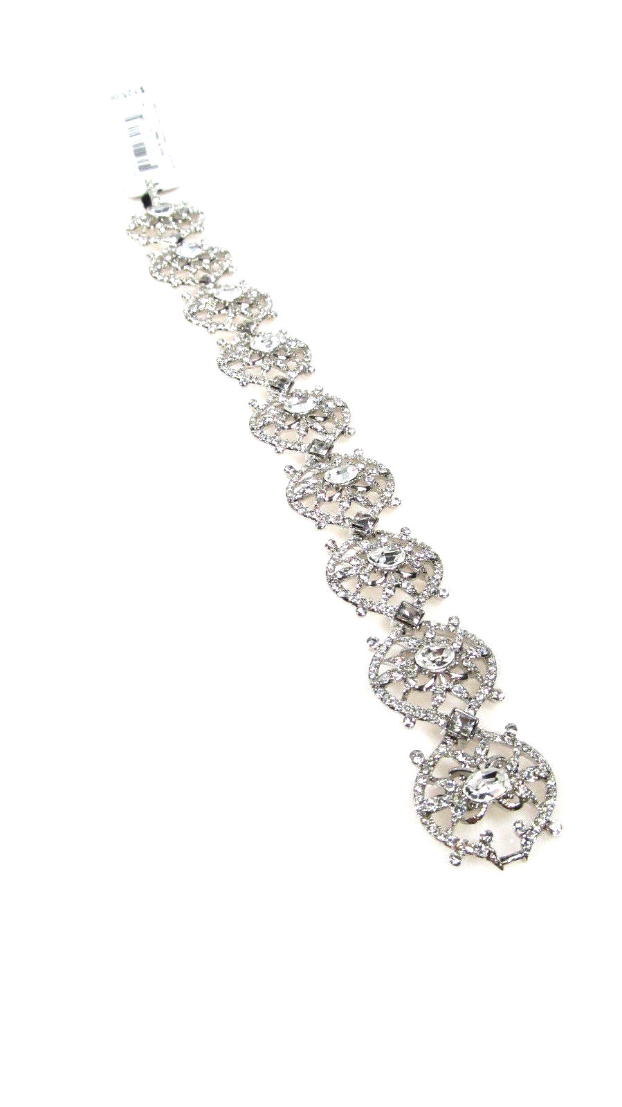 Carolee Lux Silver-Tone Geometric Clear Pave Flex Bracelet NWT $125