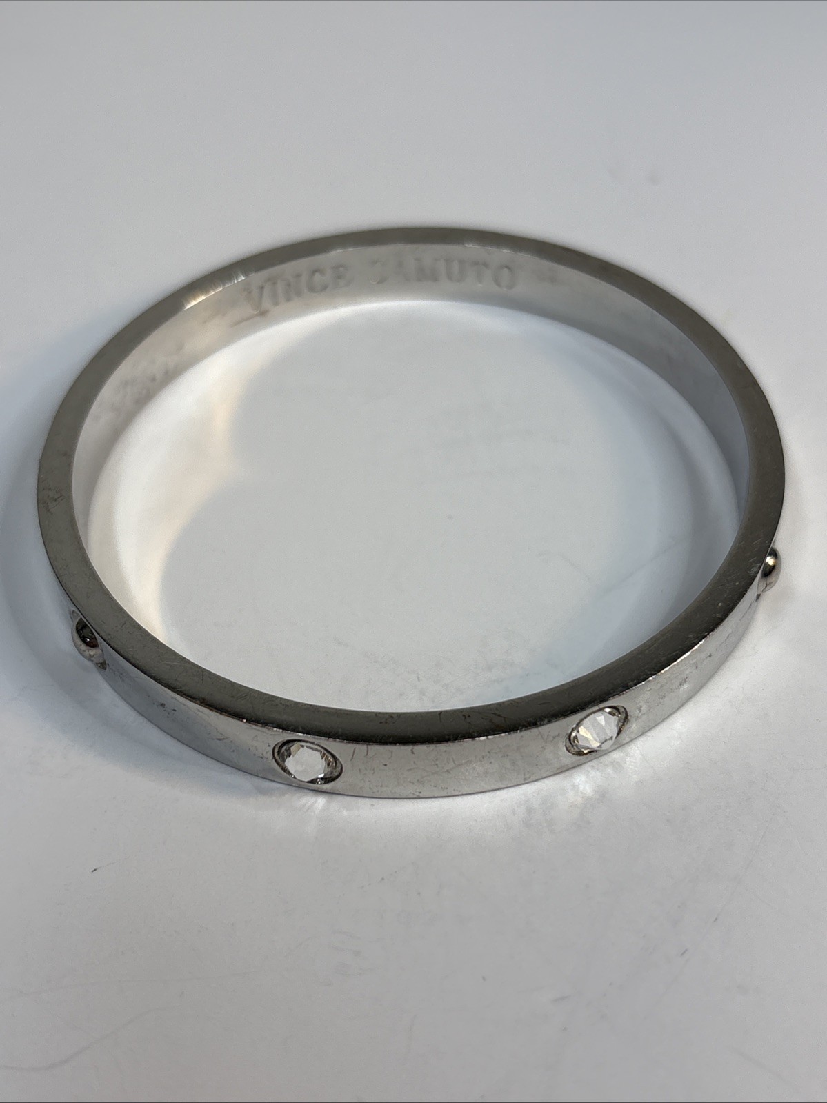 Round Silver Tone Bangle Bracelet Vince Camuto