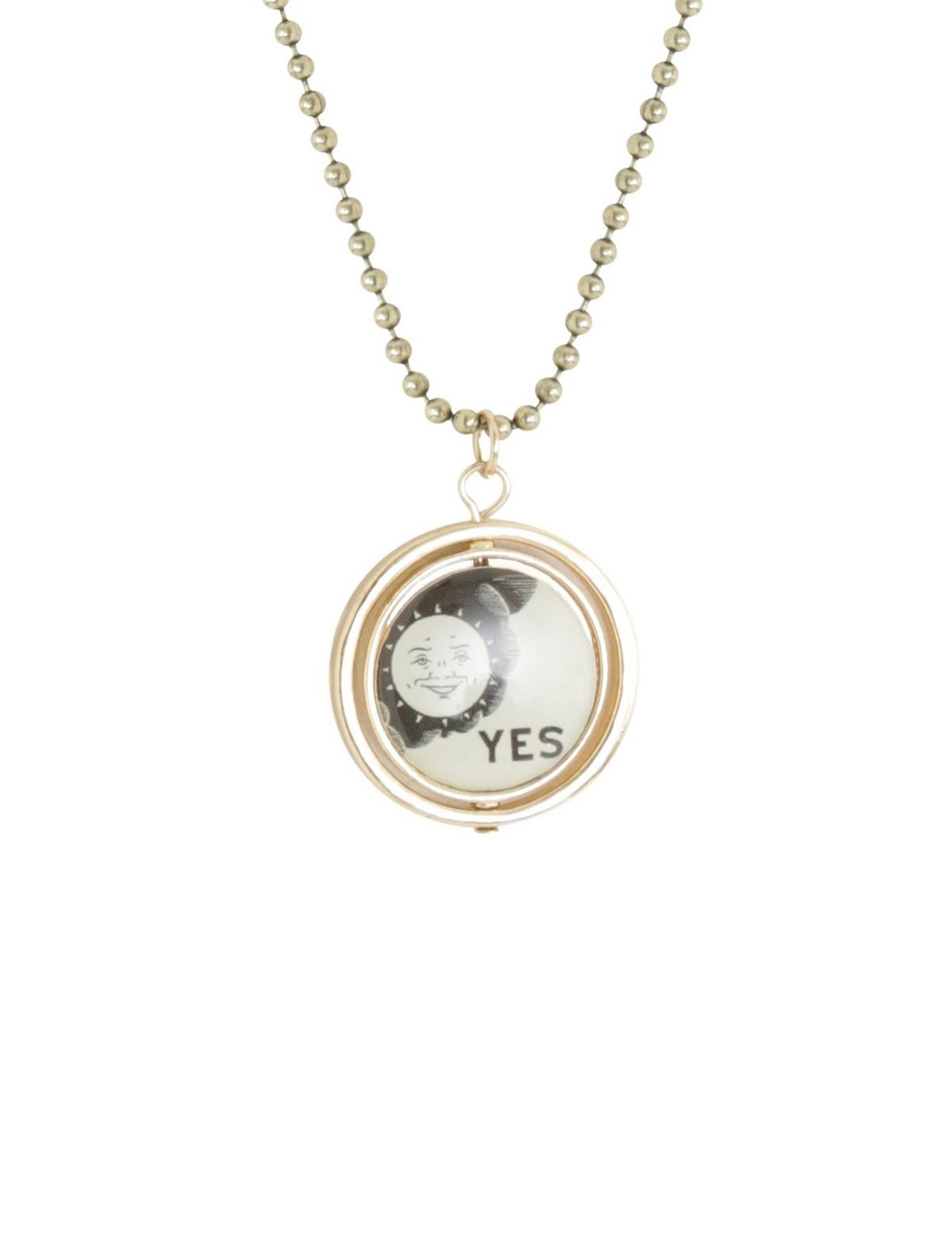 Pyschic Jewelry Ouija Yes No Sun & Moon Spinning Charm Necklace Mystifying New