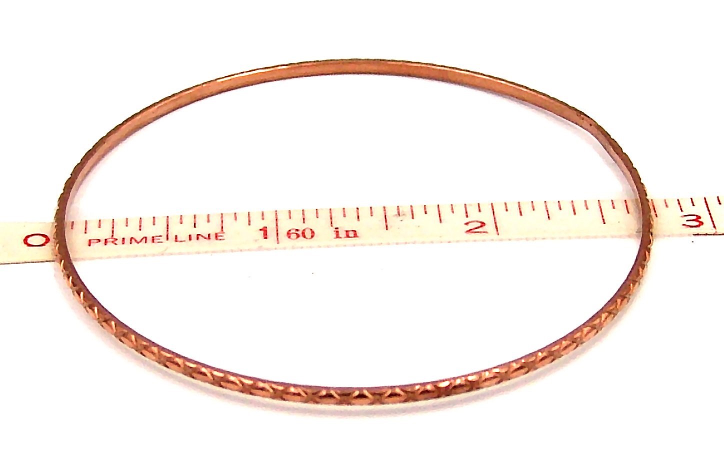 Bangle Bracelet 2-5/8 in Diameter Rose Gold PVD Stainless Surgical Steel