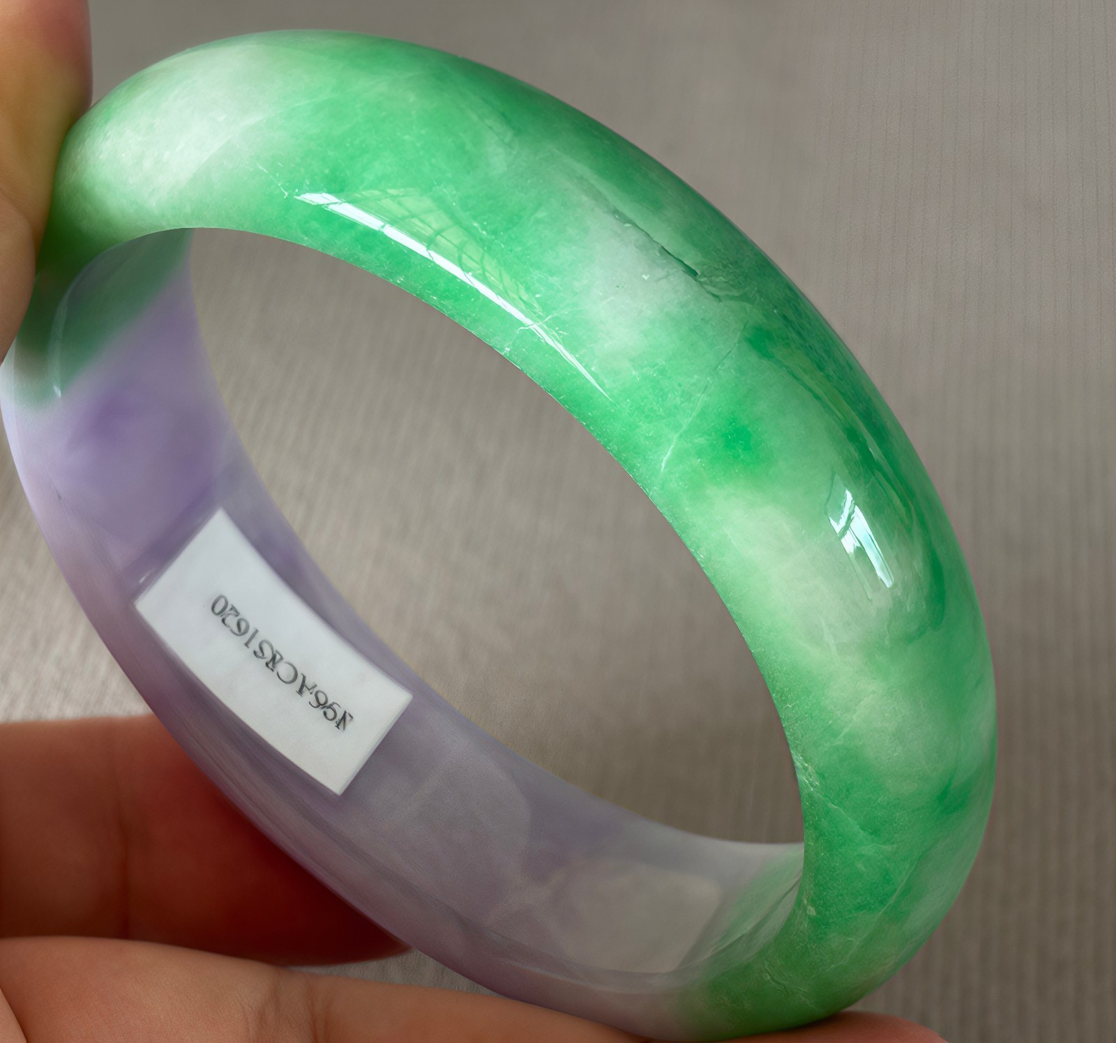 59mm Natural Green Jadeite Jade Bracelets Burma Emerald Jade Bracelet Bangle