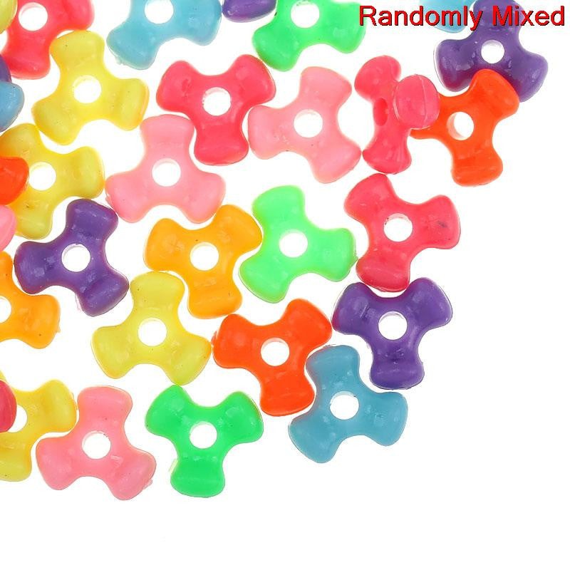 Sexy sparkles 20 Pcs Acrylic Spacer Beads Triangle Assorted Colors