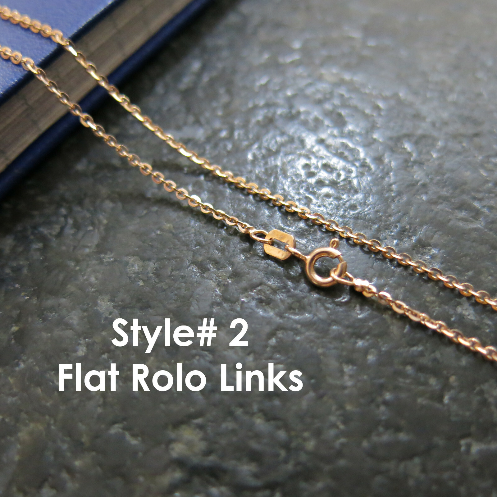 Rose Gold Plated over Sterling Silver Jewelry Chain Necklace Italy