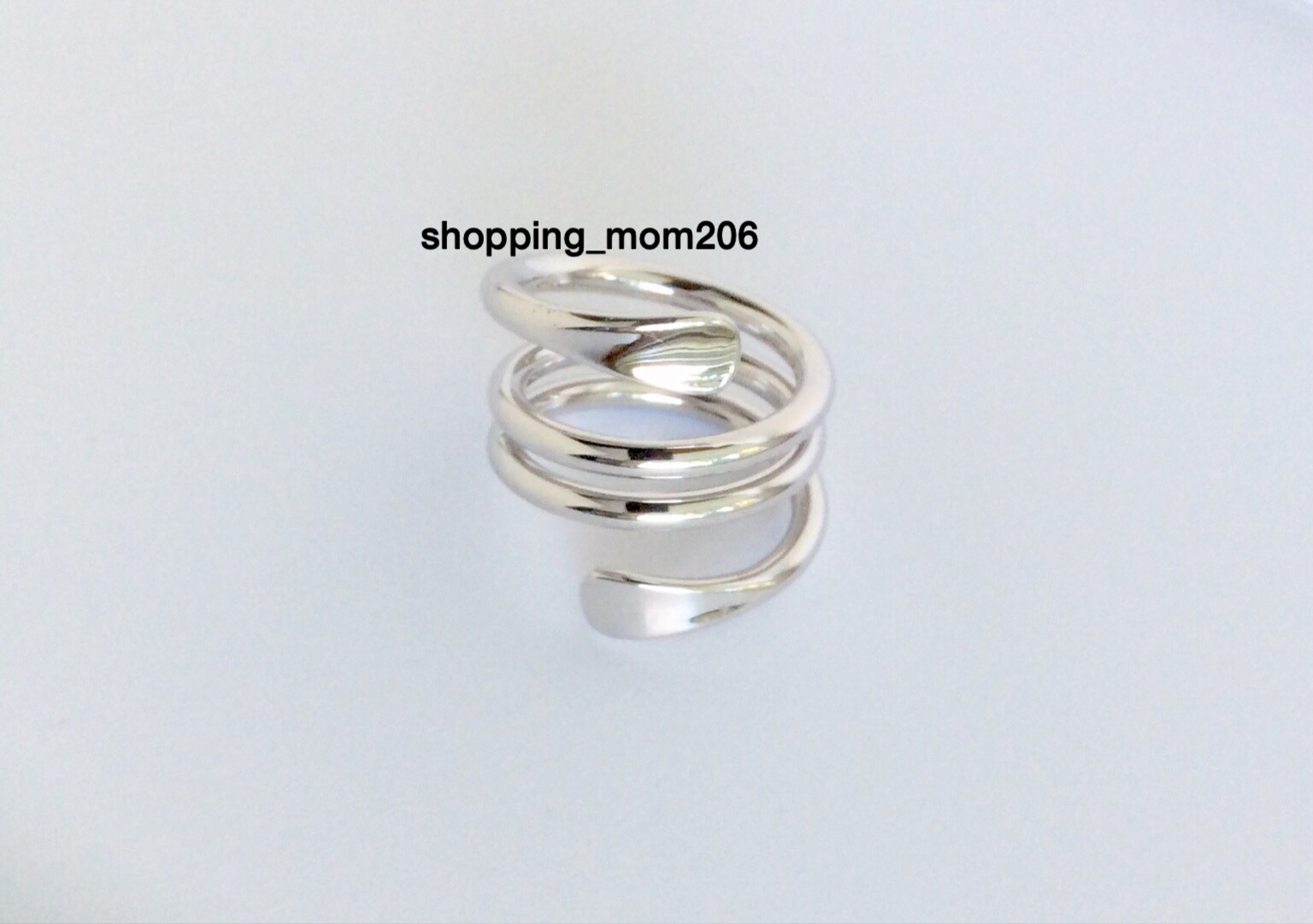 Lia Sophia “On A Roll” Silvertone Wrap Around Ring – Size 6, 7, 8, 9, 10
