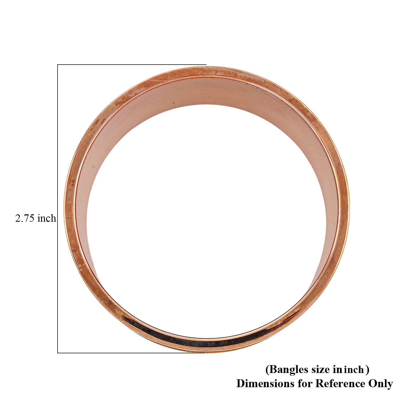 Spellbound ION Plated Rose Gold Stainless Steel Bangle Bracelet 7.00 In