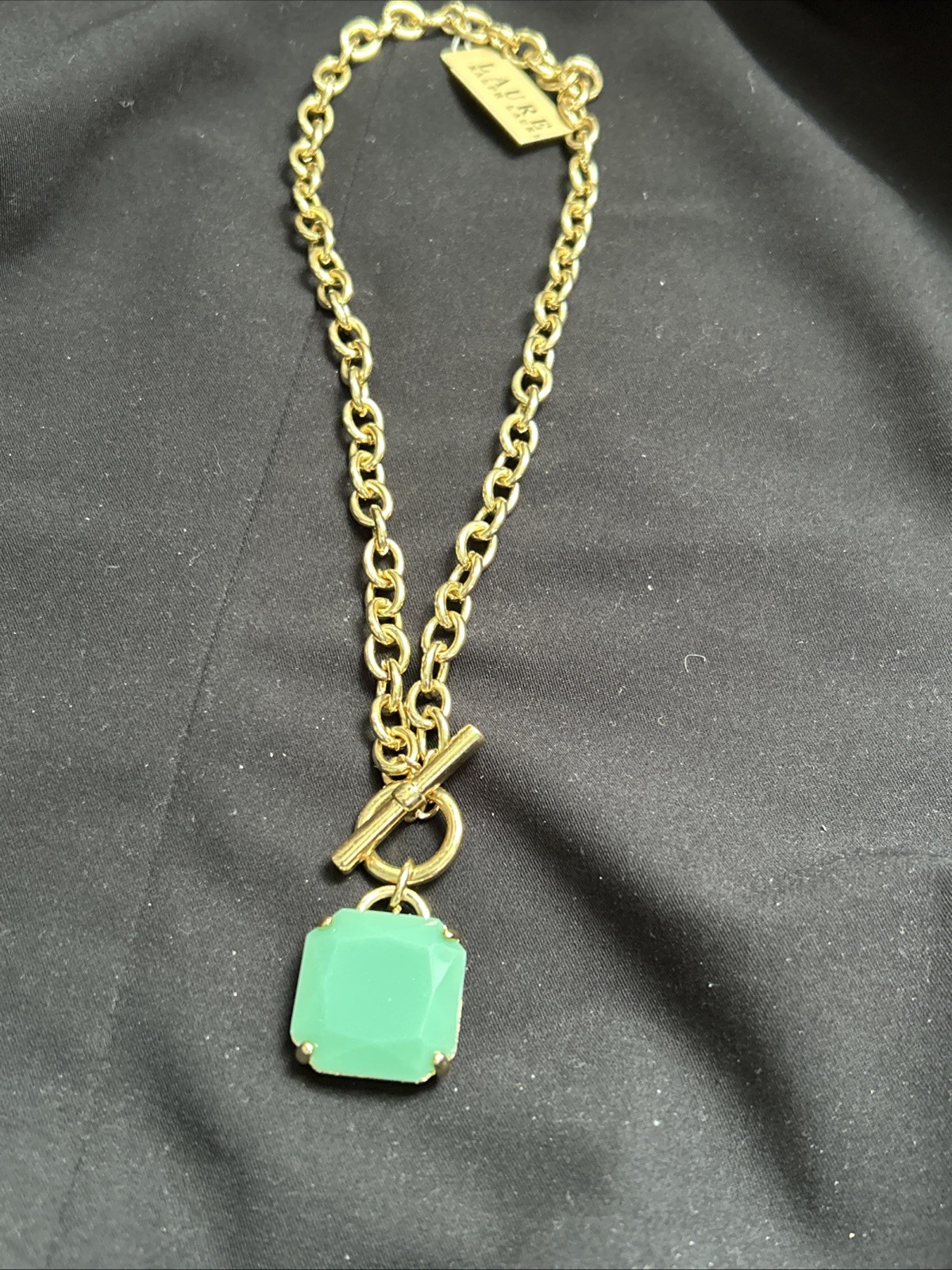 RALPH LAUREN Green Teal Pendant Necklace